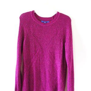 Apt. 9 Purple Sparkle Crew Neck Sweater